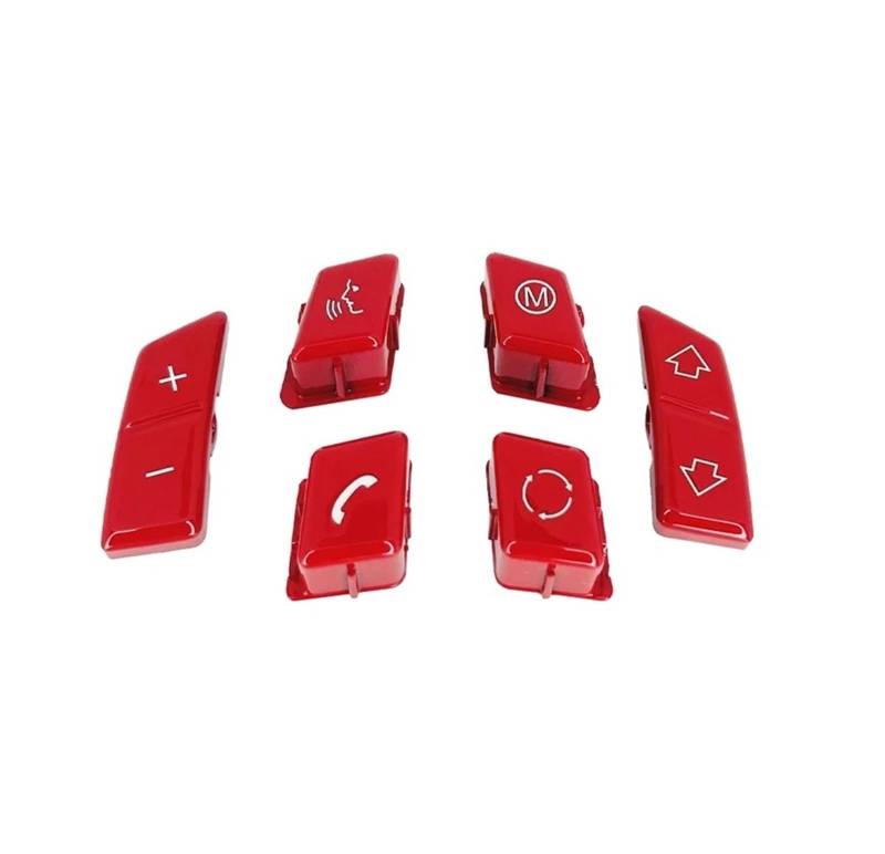 Auto-Styling-Lenkrad Taste Ersatzabdeckung Für 1er 3er Für X1 E81 E82 E87 E88 E90 E92 E93 Für M3 E84 Zubehör Zubehör Innenraum(A Model Red) von BIISVM