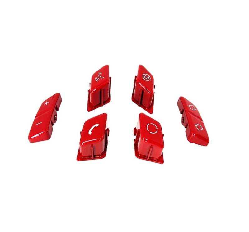 Auto-Styling-Lenkrad Taste Ersatzabdeckung Für 1er 3er Für X1 E81 E82 E87 E88 E90 E92 E93 Für M3 E84 Zubehör Zubehör Innenraum(B Model Red) von BIISVM
