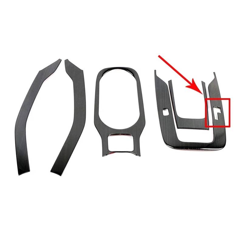 Für Toyota Für Corolla 2019 2024 Getriebe Shift Panel Wasser Tasse Halter Abdeckung Trim Edelstahl Aufkleber Carbon Fiber Zubehör Innenraum(Style B Black) von BIISVM