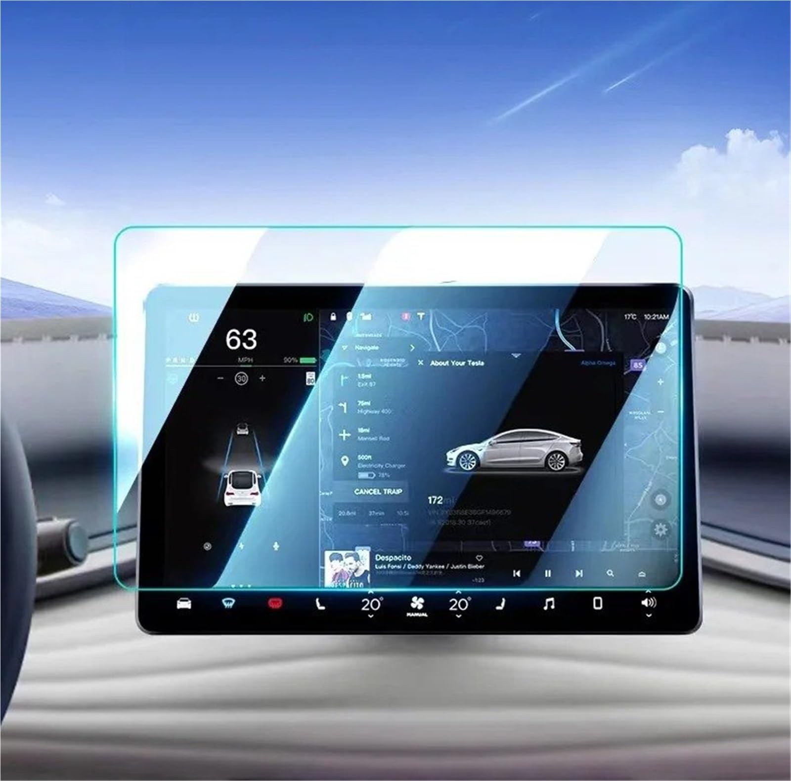 GPS-Navigations-Displayschutz Für BYD Für Song Plus-dmi 2021 2022 2023 Auto Infotainment Radio GPS Navigation Und Dashboard Gehärtetem Glas Bildschirm Schutz Film GPS-Displayschutz(15.6Inch GPS) von BIISVM