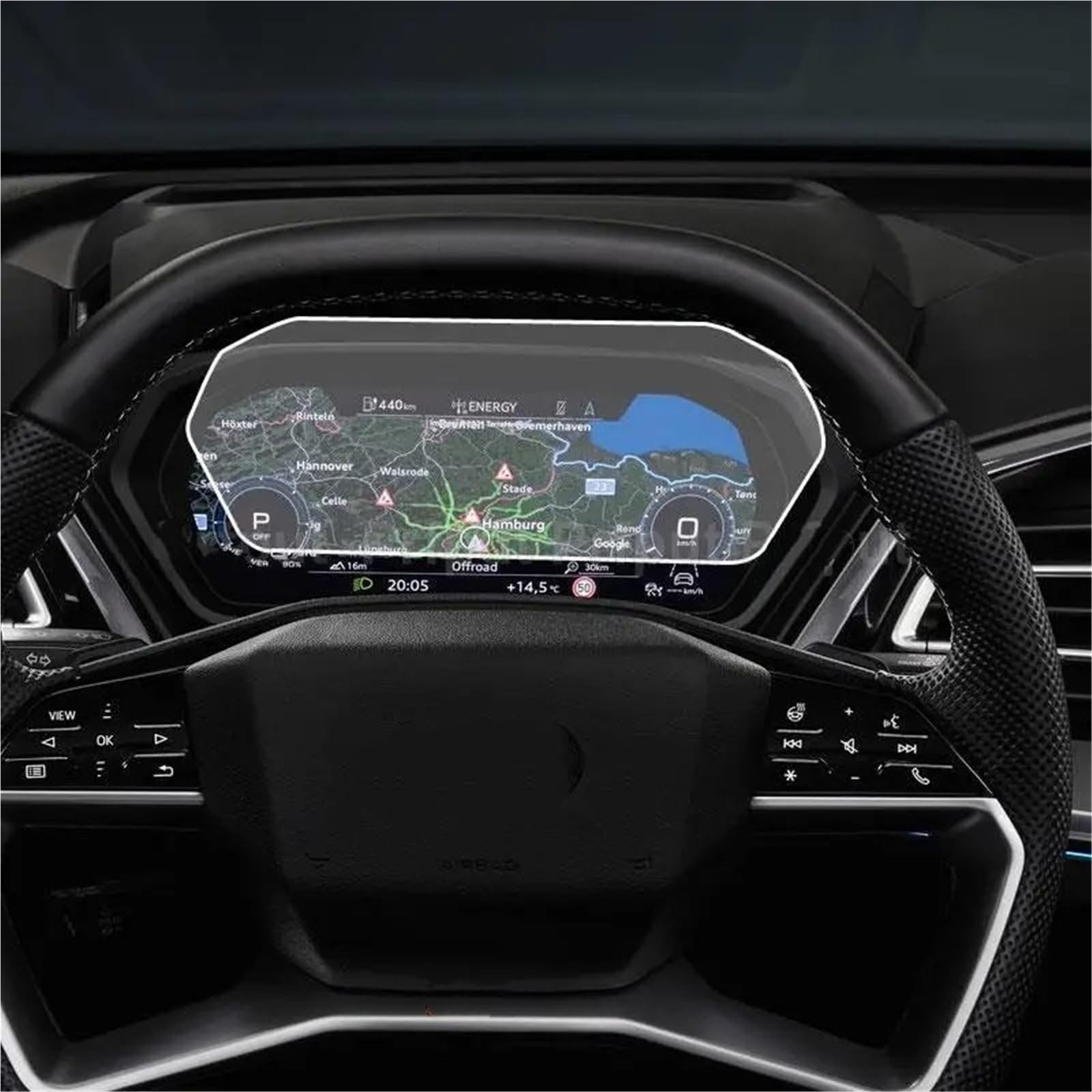 GPS-Navigations-Displayschutz Für Q4 Für E-tron 2022 Auto Radio GPS Navigation Screen Protector Auto Innen Gehärtetes Glas Screen Protector Film GPS-Displayschutz(for Instrument) von BIISVM