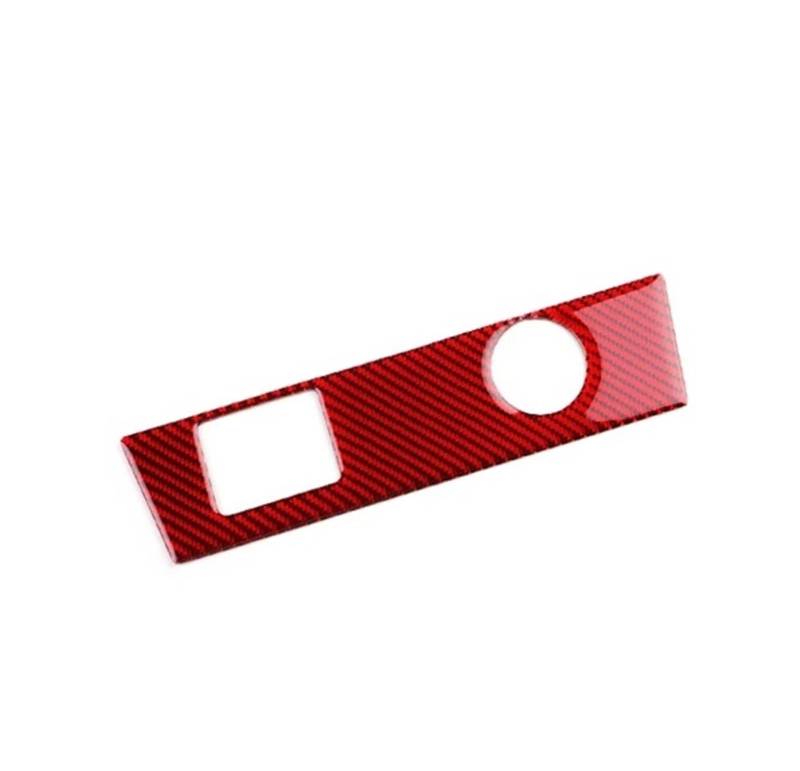 Weicher Carbonfaser Aufkleber Für Ford Für Mustang GT 2024 2025 LHD RHD Auto USB Zigarettenanzünder-Panel Innenausstattung Zubehör Zubehör Innenraum(Red Carbon) von BIISVM