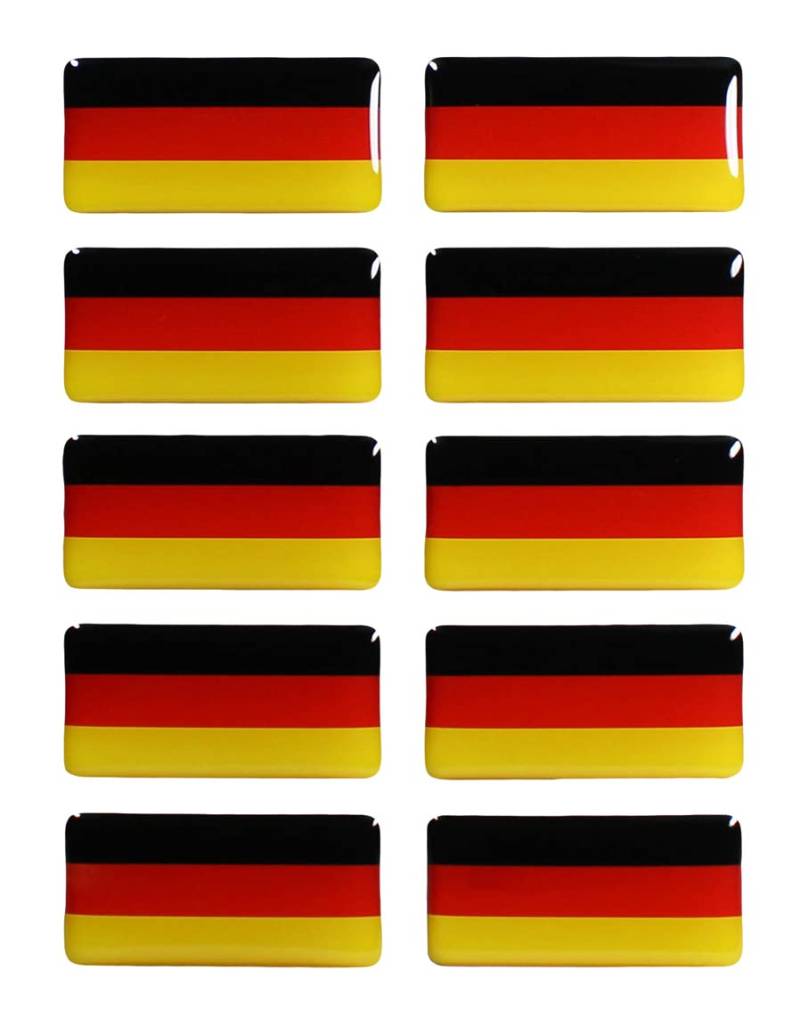 BIKE-label 3D Auto Aufkleber Flaggen Deutschland 40 x 20 mm Sticker X300700 von BIKE-label