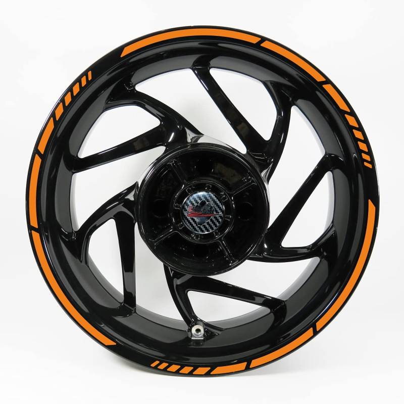 BIKE-label Felgenrandaufkleber Orange GP Style 17 Zoll Auto Motorrad 700516 von BIKE-label