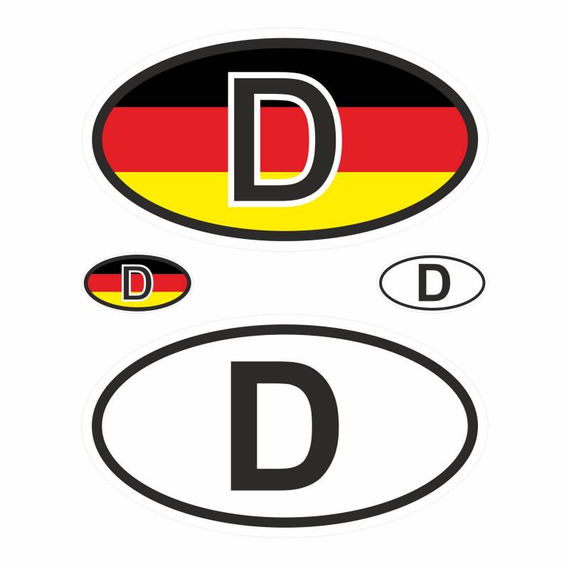 BIKE-label Länderkennzeichen Aufkleber 2D Deutschland für Auto Motorrad Tür Camper Sticker X400003 von BIKE-label