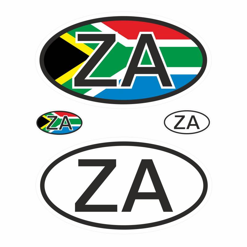 BIKE-label Länderkennzeichen Aufkleber 2D Südafrika für Auto Motorrad Tür Camper Sticker X400036VA von BIKE-label