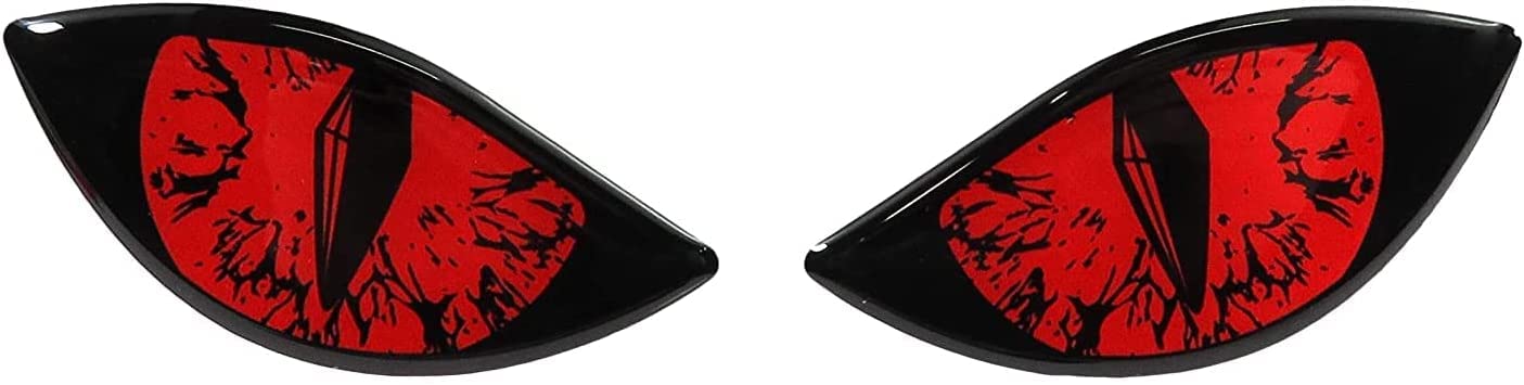 BIKE-label Reflex Aufkleber 3D Böse Augen für Auto Motorrad Helm rot X910065 von BIKE-label