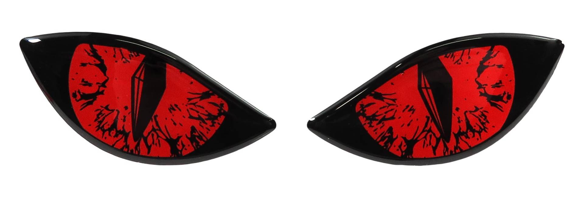 BIKE-label Reflex Aufkleber 3D Böse Augen für Auto Motorrad Helm rot X910065VA von BIKE-label