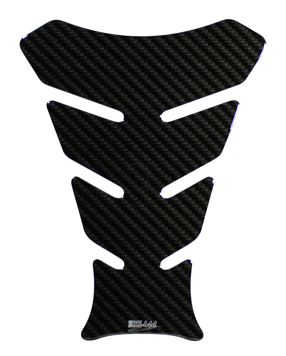 BIKE-label Tankpad 3D Carbon Schwarz Optik gedruckt universell für Motorrad Tanks X507750 von BIKE-label