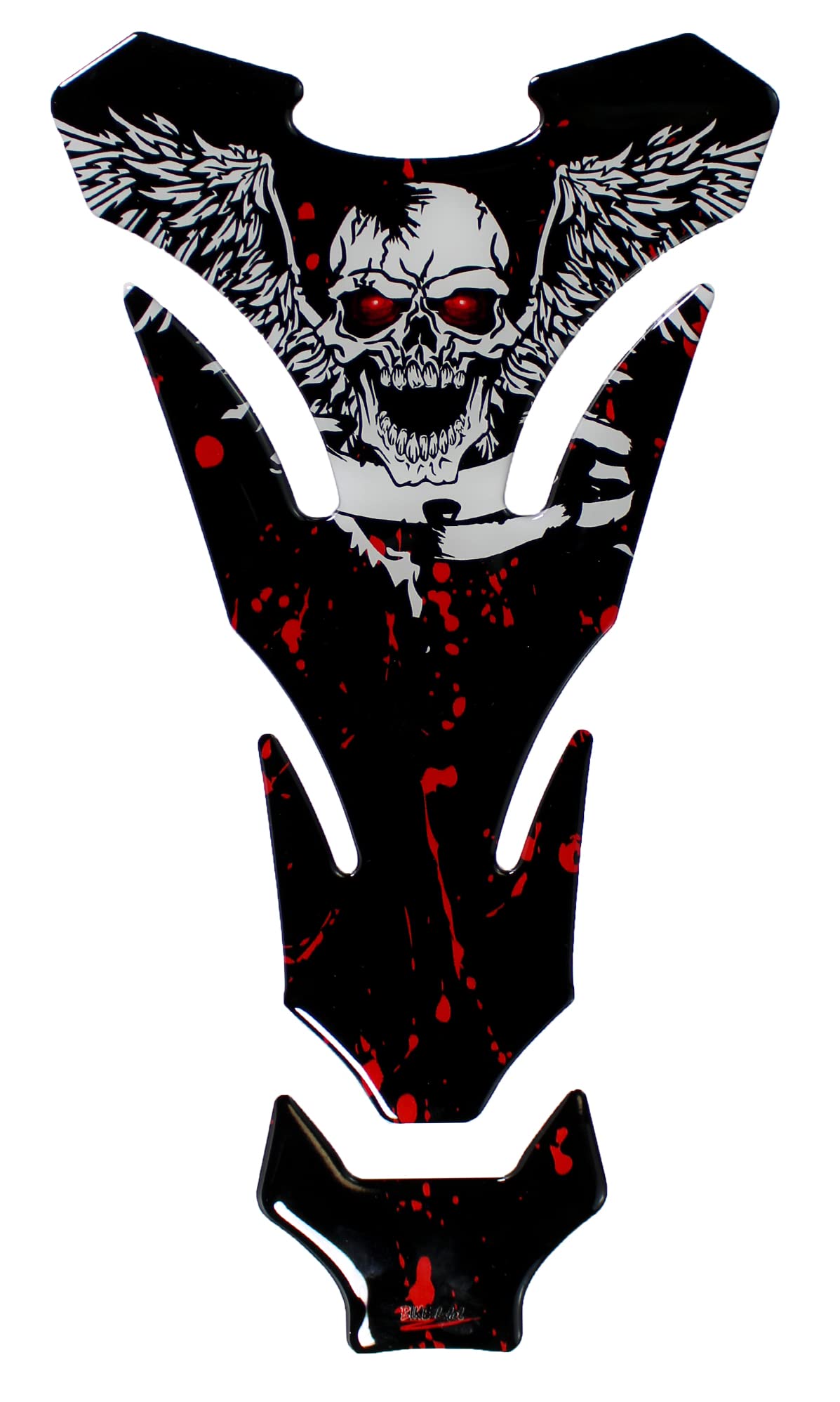 BIKE-label Tankpad 3D Motorrad Aufkleber Tankschutz Lackschutz Totenkopf Flügel Blut X504126 BIKE-label Tankpad 3D Motorrad Aufkleber Tankschutz Lackschutz Totenkopf Flügel Blut X504126 von BIKE-label