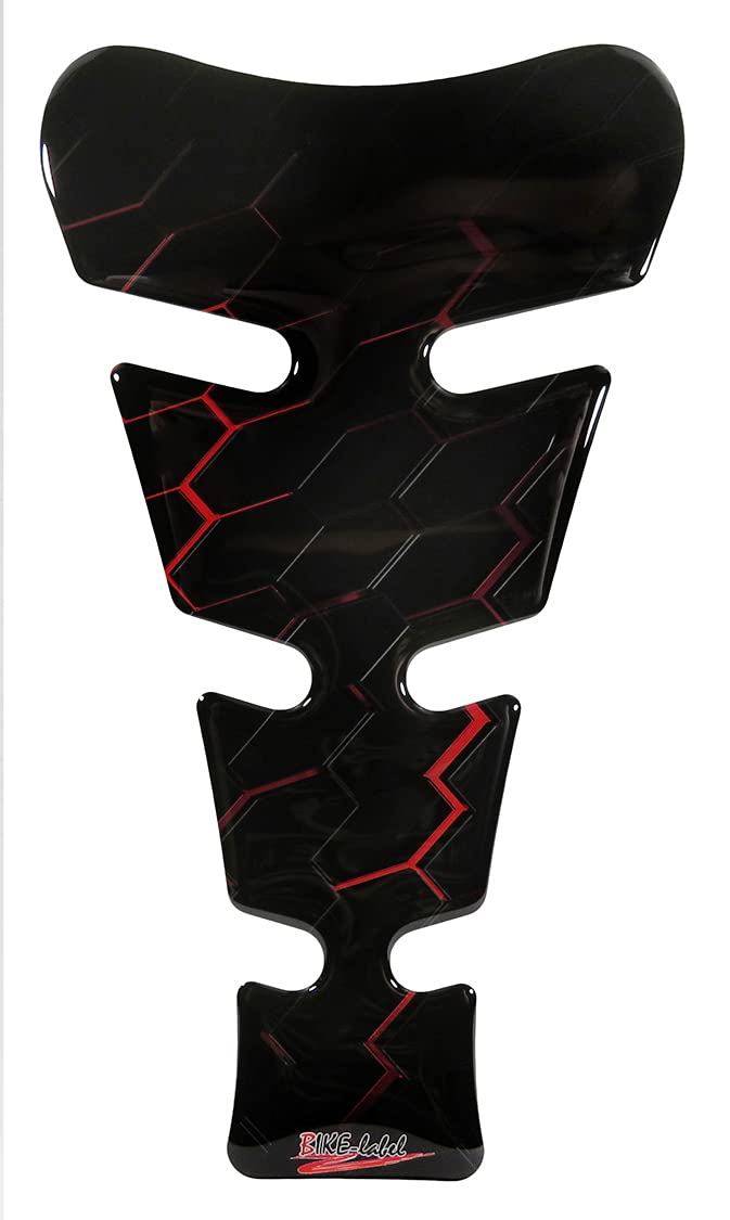 BIKE-label Tankpad 3D Motorrad-Aufkleber Tankschutz Lackschutz rot schwarz X503158 von BIKE-label