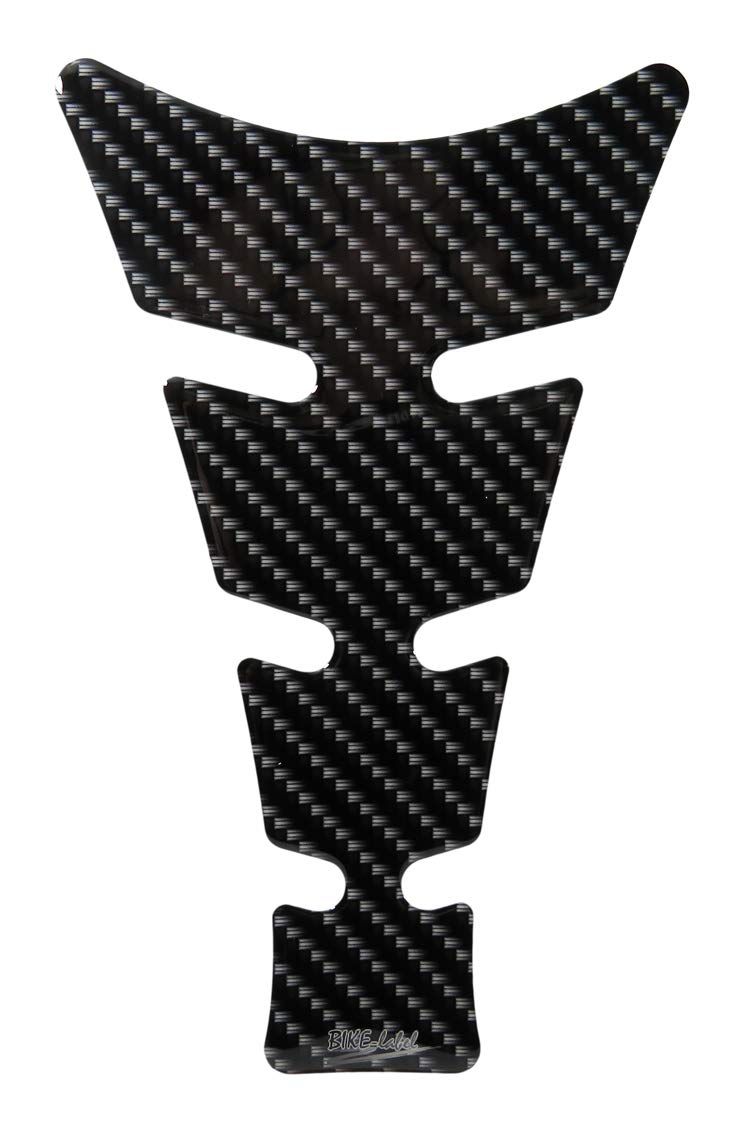 BIKE-label Tankpad 3D Motorrad Schutz Aufkleber Carbon Optik Schwarz Druck X503007 von BIKE-label