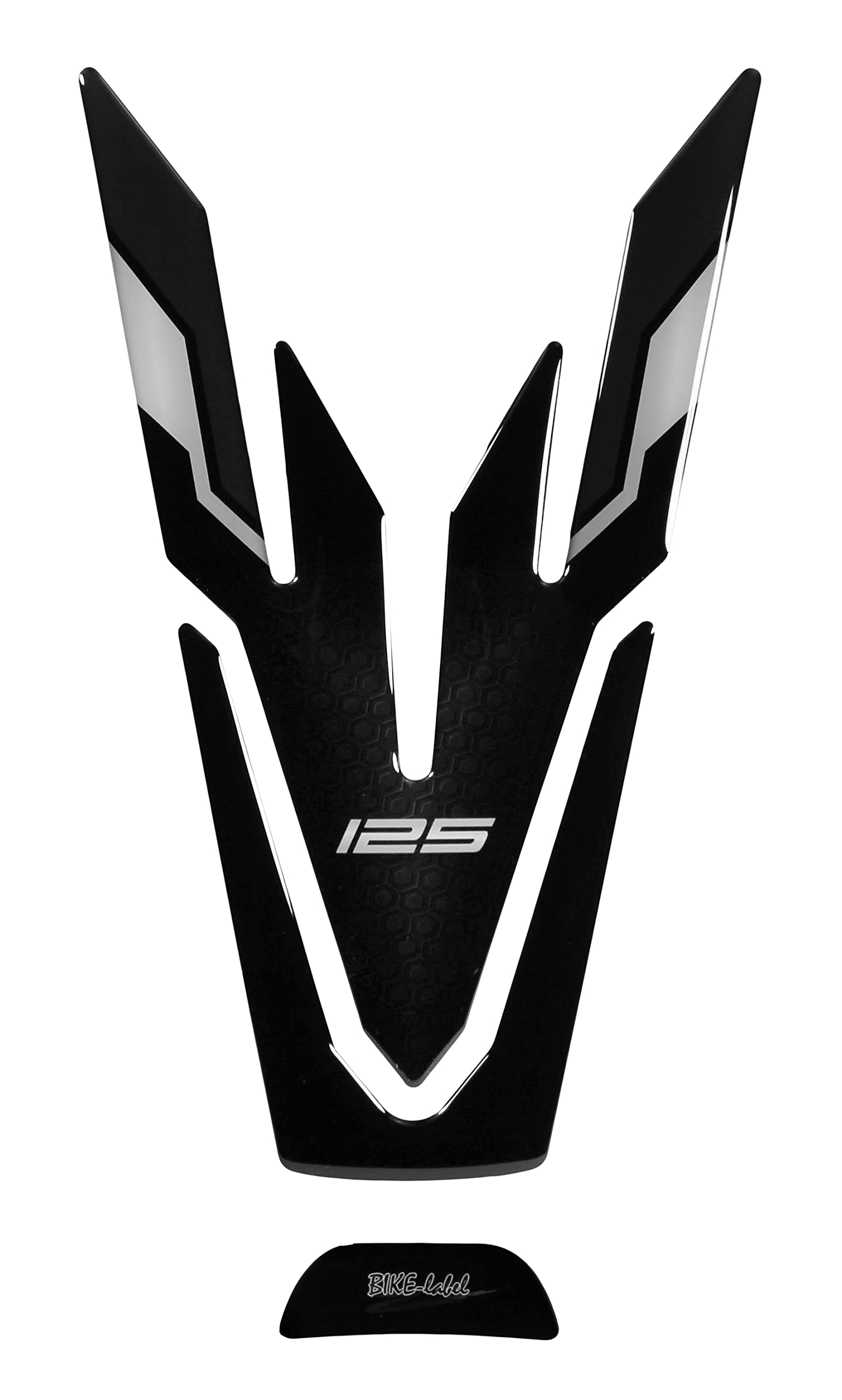 BIKE-label Tankpad 3D Tankschutz Schwarz kompatibel mit Yamaha MT-125 Tech Black X507902VA von BIKE-label