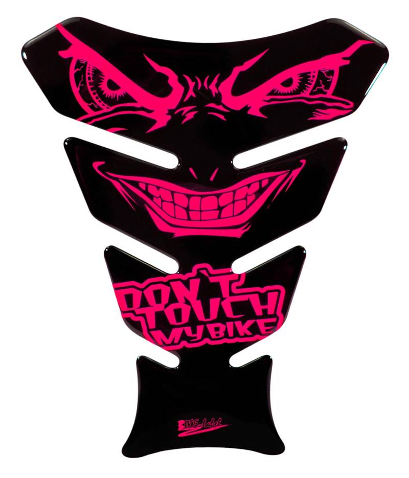 BIKE-label Tankpad 3D böse Augen Evil Eyes Dont Touch My Bike neon pink 502900 von Tankpad