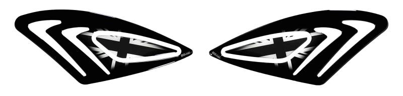 BIKE-label Tankpad Lackschutz Union Jack schwarz Kniepad kompatibel mit Triumph X800840 von BIKE-label