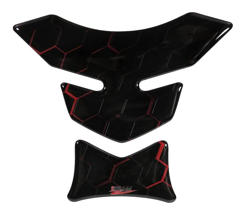 BIKE-label Tankpad Motorrad-Aufkleber Tankschutz rot schwarz kompatibel für BMW X503150 von BIKE-label