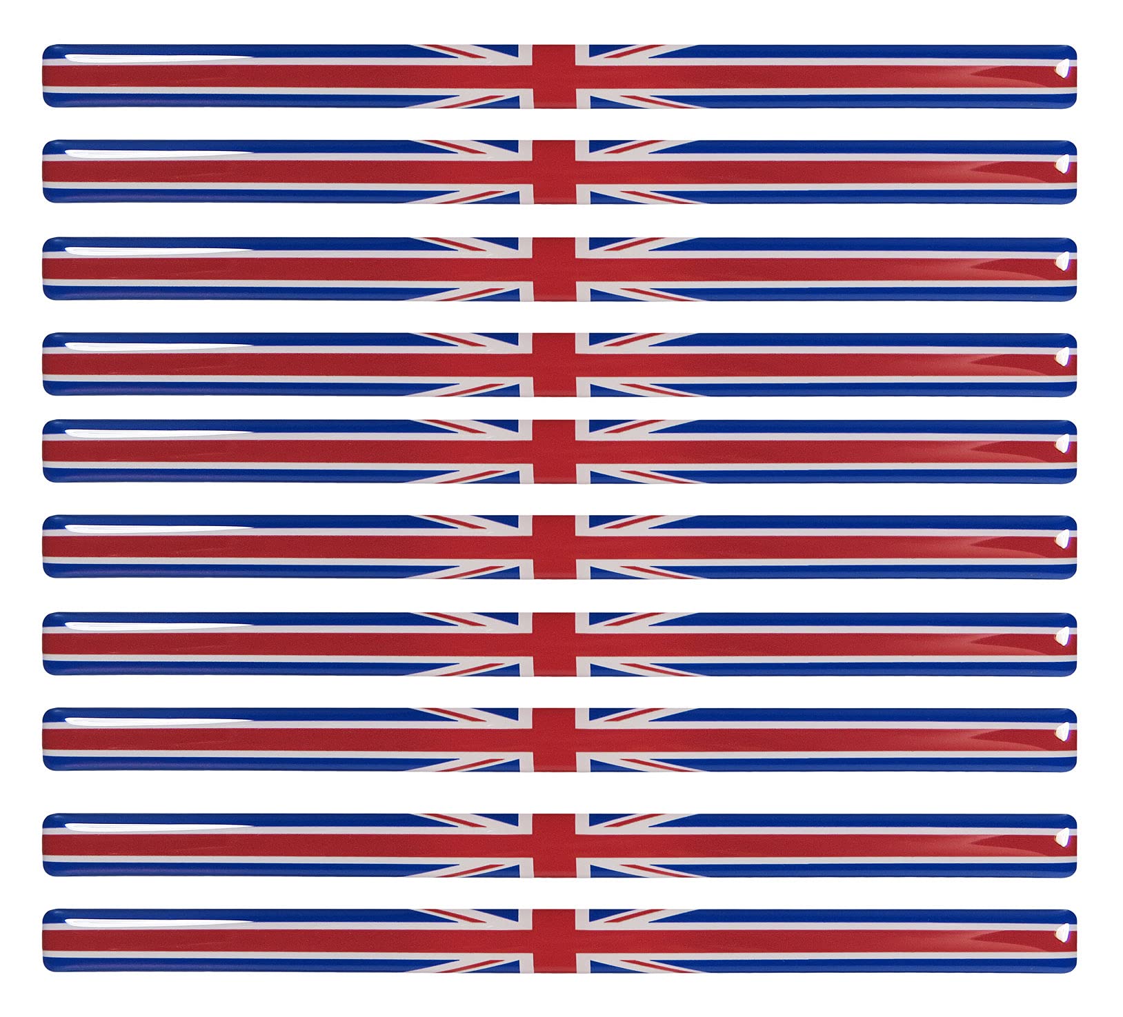 BIKE-label Union Jack 3D Aufkleber Flaggen 10 Stück je 150 x 10 mm Sticker Auto Kfz Motorrad 300550VE BIKE-label Union Jack 3D Aufkleber Flaggen 10 Stück je 150 x 10 mm Sticker Auto Kfz Motorrad 300550VE von BIKE-label
