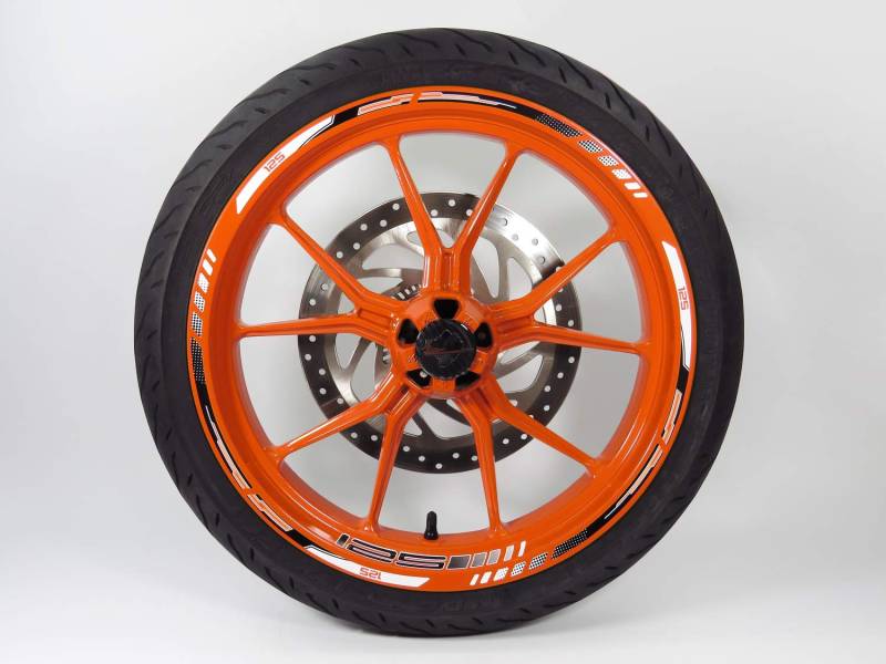 Felgenrand Aufkleber Felgenbett kompatibel mit KTM 125 Duke 710045 von BIKE-label