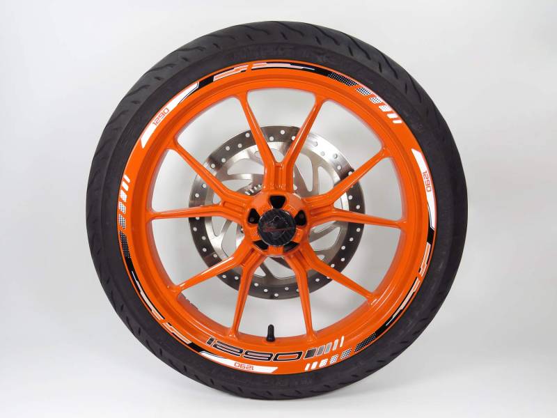 BIKE-label Felgenrand Aufkleber Set kompatibel mit KTM 1290 Super Duke 710048 von BIKE-label