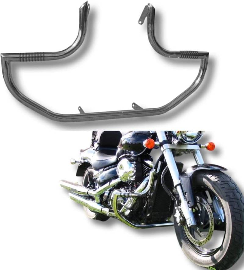 BM UK | VL800 | Motorschutz aus Edelstahl Highway Sturzbügelschutz mit integrierten Fußrasten – Suzuki VL800 Volusia / C50 Boulevard | M800 Intruder / M50 | C800 Boulevard von BIKEMASTERSUK MOTORCYCLE PARTS & ACCESSORIES