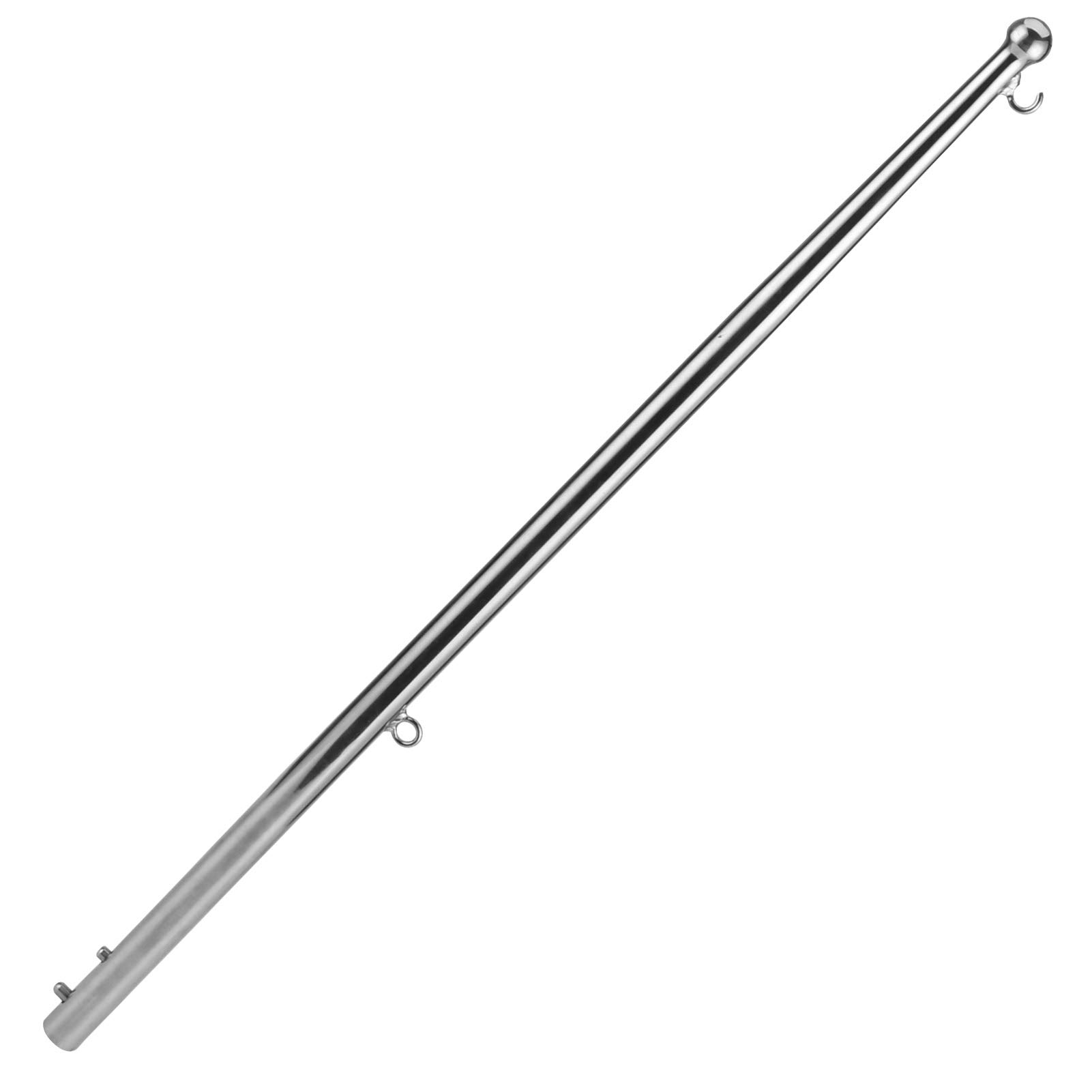 Flaggenstange für Boote, 610 MM 304 Edelstahl Flaggenstange für Boote Marine Yacht Rail Mount Flag Staff Holder von BIKING