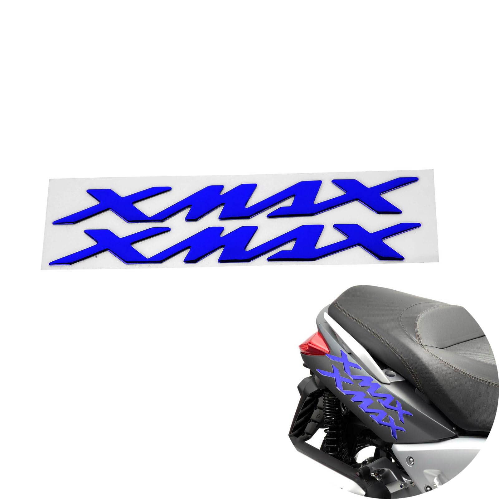Motorrad Aufkleber Motorrad Emblem Aufkleber Paar Aufkleber 3 dimensional kompatibel mit Yamaha X-MAX Xmax 125 250 400(Blau) von BIKING
