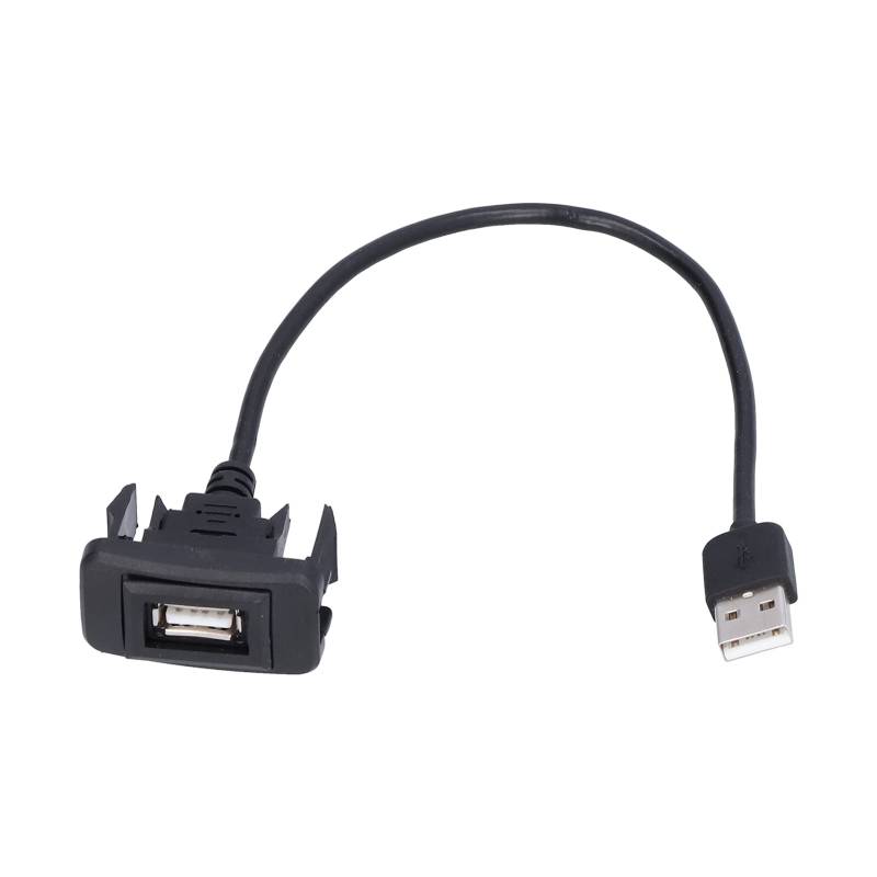 BIKING USB-Verlängerungskabel, Auto-USB-Port-Steckdose Flexibles Verlängerungskabel Ladeadapter Armaturenbrett Unterputzmontage von BIKING
