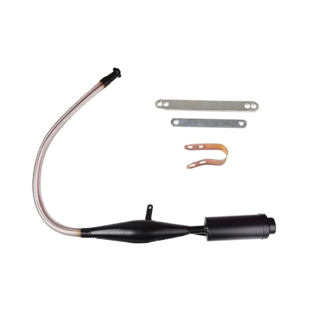 BIKKJBK Motorrad Schalldämpfer 1Set Schwarz Silber Schalldämpfer Rohr Für 80cc Bike Gas Motor Motorrad Auspuff Rohre Motorrad Teile BIKKJBK Motorrad Schalldämpfer 1Set Schwarz Silber Schalldämpfer Rohr Für 80cc Bike Gas Motor Motorrad Auspuff Rohre Motorrad Teile von BIKKJBK
