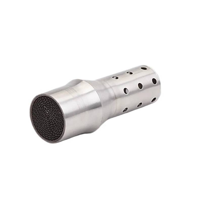 BIKKJBK Motorrad Schalldämpfer 51 MM Universal Front Mid End Für Motorrad Auspuff Schalldämpfer Lärm Sound Eliminator von BIKKJBK