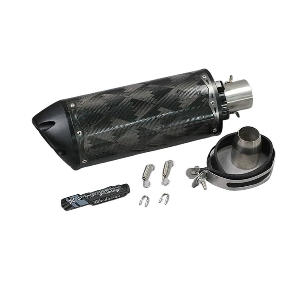 BIKKJBK Motorrad Schalldämpfer 51mm Einlass Motorrad Auspuffrohr Carbon Faser Schalldämpfer Stahl Moto Für Z1000 R1 GSR750 MT09 R6 BIKKJBK Motorrad Schalldämpfer 51mm Einlass Motorrad Auspuffrohr Carbon Faser Schalldämpfer Stahl Moto Für Z1000 R1 GSR750 MT09 R6 von BIKKJBK