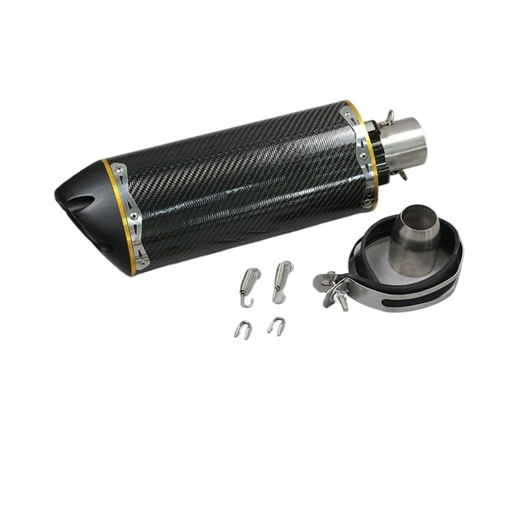 BIKKJBK Motorrad Schalldämpfer 51mm Einlass Motorrad Auspuffrohr Carbon Faser Schalldämpfer Stahl Moto Für Z1000 R1 GSR750 MT09 R6 BIKKJBK Motorrad Schalldämpfer 51mm Einlass Motorrad Auspuffrohr Carbon Faser Schalldämpfer Stahl Moto Für Z1000 R1 GSR750 MT09 R6 von BIKKJBK