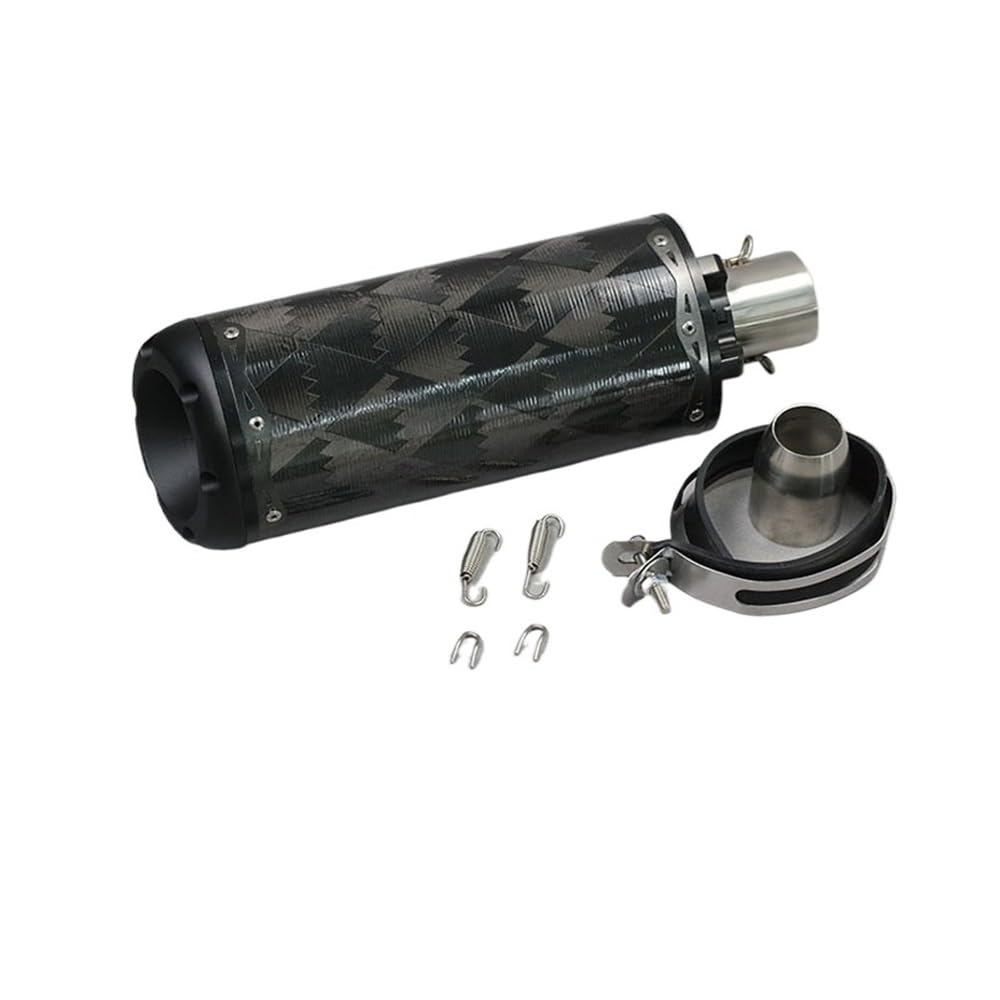 BIKKJBK Motorrad Schalldämpfer 51mm Einlass Motorrad Auspuffrohr Carbon Faser Schalldämpfer Stahl Moto Für Z1000 R1 GSR750 MT09 R6 BIKKJBK Motorrad Schalldämpfer 51mm Einlass Motorrad Auspuffrohr Carbon Faser Schalldämpfer Stahl Moto Für Z1000 R1 GSR750 MT09 R6 von BIKKJBK