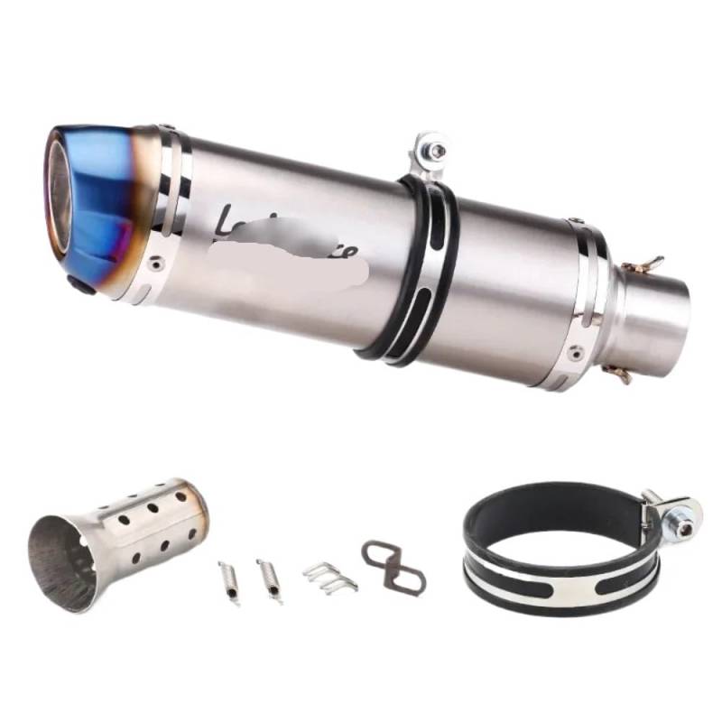 BIKKJBK Motorrad Schalldämpfer 51mm Motorrad Auspuff Schalldämpfer Rohre Schalldämpfer Auspuff S Mit Für Z900 Z1000 GSR600 FZ6N R1 R3 R6 MT07 von BIKKJBK