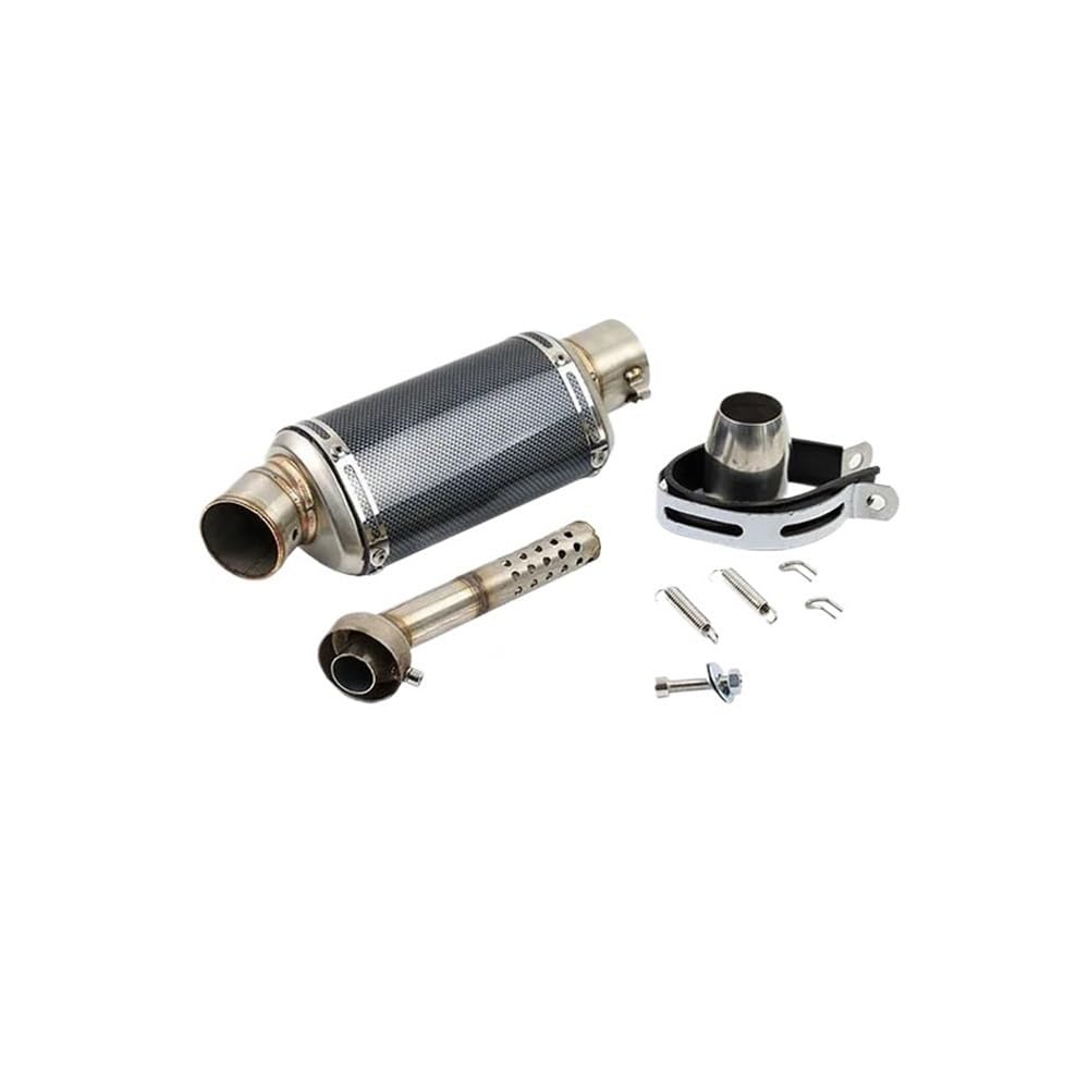 BIKKJBK Motorrad Schalldämpfer 51mm Universal Motorrad Auspuff 310 370 440 Mm Rohr 100cc-1000cc ATV GP Roller Für Fz6 Pcx125 BIKKJBK Motorrad Schalldämpfer 51mm Universal Motorrad Auspuff 310 370 440 Mm Rohr 100cc-1000cc ATV GP Roller Für Fz6 Pcx125 von BIKKJBK