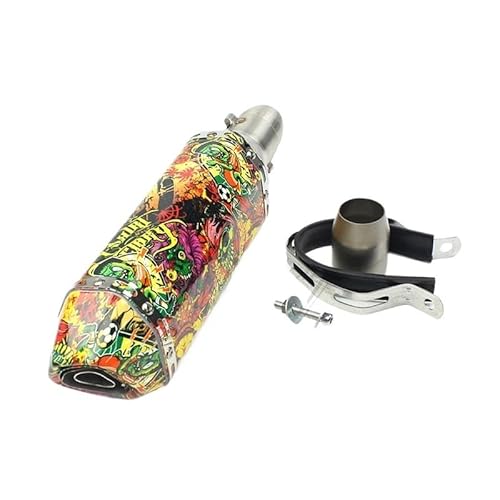 BIKKJBK Motorrad Schalldämpfer 51mm Universal Motorrad Auspuff Schalldämpfer Geändert Rohr Moto Für AKR25 NK250 Z900 NMAX GTS300 BIKKJBK Motorrad Schalldämpfer 51mm Universal Motorrad Auspuff Schalldämpfer Geändert Rohr Moto Für AKR25 NK250 Z900 NMAX GTS300 von BIKKJBK
