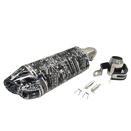 BIKKJBK Motorrad Schalldämpfer 51mm Universal Motorrad Auspuff Schalldämpfer Geändert Rohr Moto Für AKR25 NK250 Z900 NMAX GTS300 BIKKJBK Motorrad Schalldämpfer 51mm Universal Motorrad Auspuff Schalldämpfer Geändert Rohr Moto Für AKR25 NK250 Z900 NMAX GTS300 von BIKKJBK