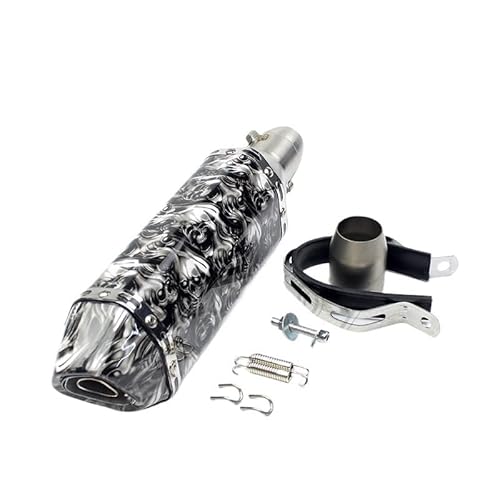 BIKKJBK Motorrad Schalldämpfer 51mm Universal Motorrad Auspuff Schalldämpfer Geändert Rohr Moto Für AKR25 NK250 Z900 NMAX GTS300 BIKKJBK Motorrad Schalldämpfer 51mm Universal Motorrad Auspuff Schalldämpfer Geändert Rohr Moto Für AKR25 NK250 Z900 NMAX GTS300 von BIKKJBK