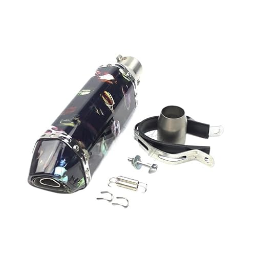 BIKKJBK Motorrad Schalldämpfer 51mm Universal Motorrad Auspuff Schalldämpfer Geändert Rohr Moto Für AKR25 NK250 Z900 NMAX GTS300 BIKKJBK Motorrad Schalldämpfer 51mm Universal Motorrad Auspuff Schalldämpfer Geändert Rohr Moto Für AKR25 NK250 Z900 NMAX GTS300 von BIKKJBK