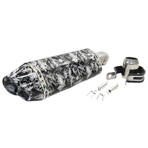 BIKKJBK Motorrad Schalldämpfer 51mm Universal Motorrad Auspuff Schalldämpfer Geändert Rohr Moto Für AKR25 NK250 Z900 NMAX GTS300 BIKKJBK Motorrad Schalldämpfer 51mm Universal Motorrad Auspuff Schalldämpfer Geändert Rohr Moto Für AKR25 NK250 Z900 NMAX GTS300 von BIKKJBK