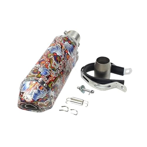 BIKKJBK Motorrad Schalldämpfer 51mm Universal Motorrad Auspuff Schalldämpfer Geändert Rohr Moto Für AKR25 NK250 Z900 NMAX GTS300 BIKKJBK Motorrad Schalldämpfer 51mm Universal Motorrad Auspuff Schalldämpfer Geändert Rohr Moto Für AKR25 NK250 Z900 NMAX GTS300 von BIKKJBK