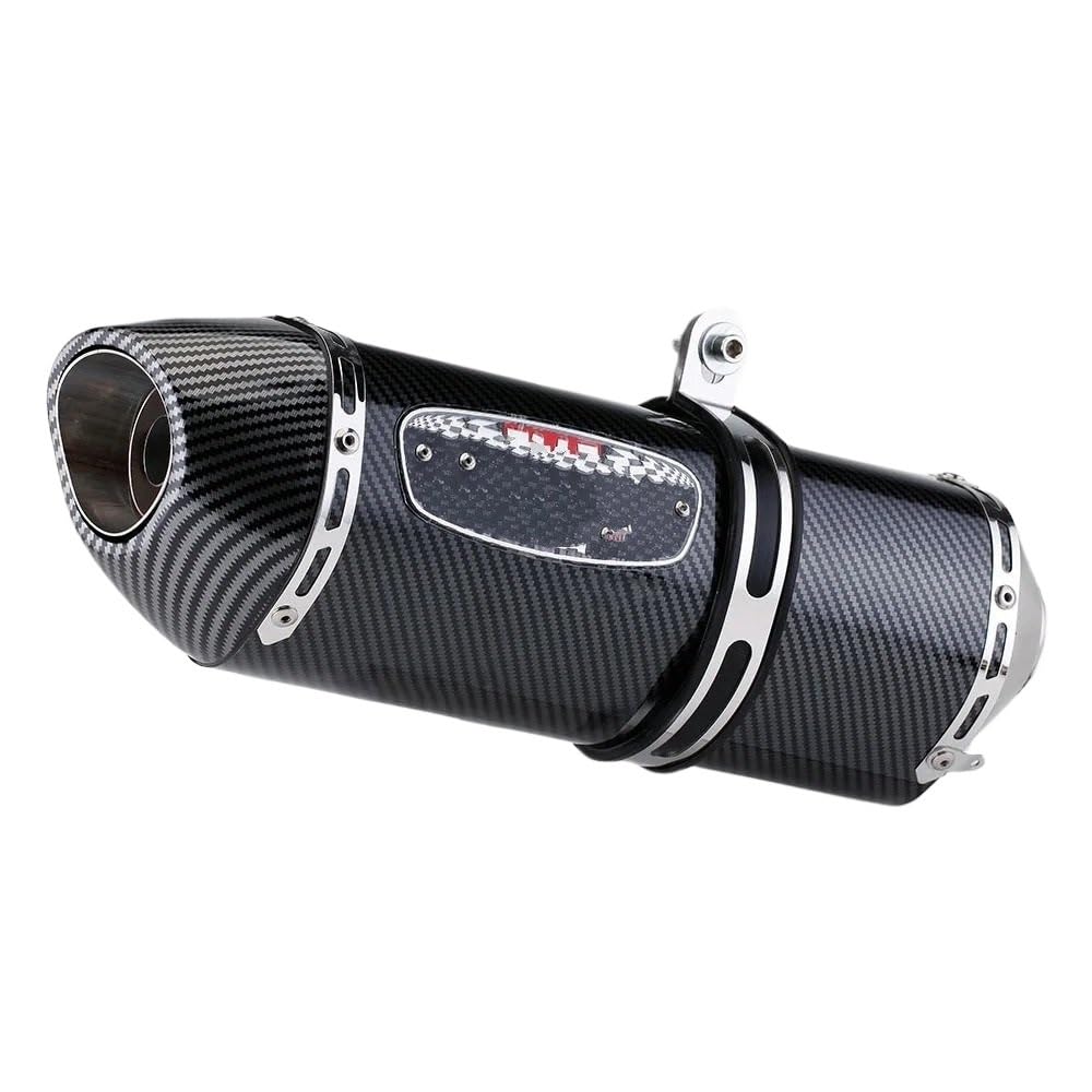 BIKKJBK Motorrad Schalldämpfer 51mm Universal Motorrad R77 Modifizierter Auspuff Schalldämpfer Für Pcx 125 150 C650gt Tmx530 Cb500 BIKKJBK Motorrad Schalldämpfer 51mm Universal Motorrad R77 Modifizierter Auspuff Schalldämpfer Für Pcx 125 150 C650gt Tmx530 Cb500 von BIKKJBK