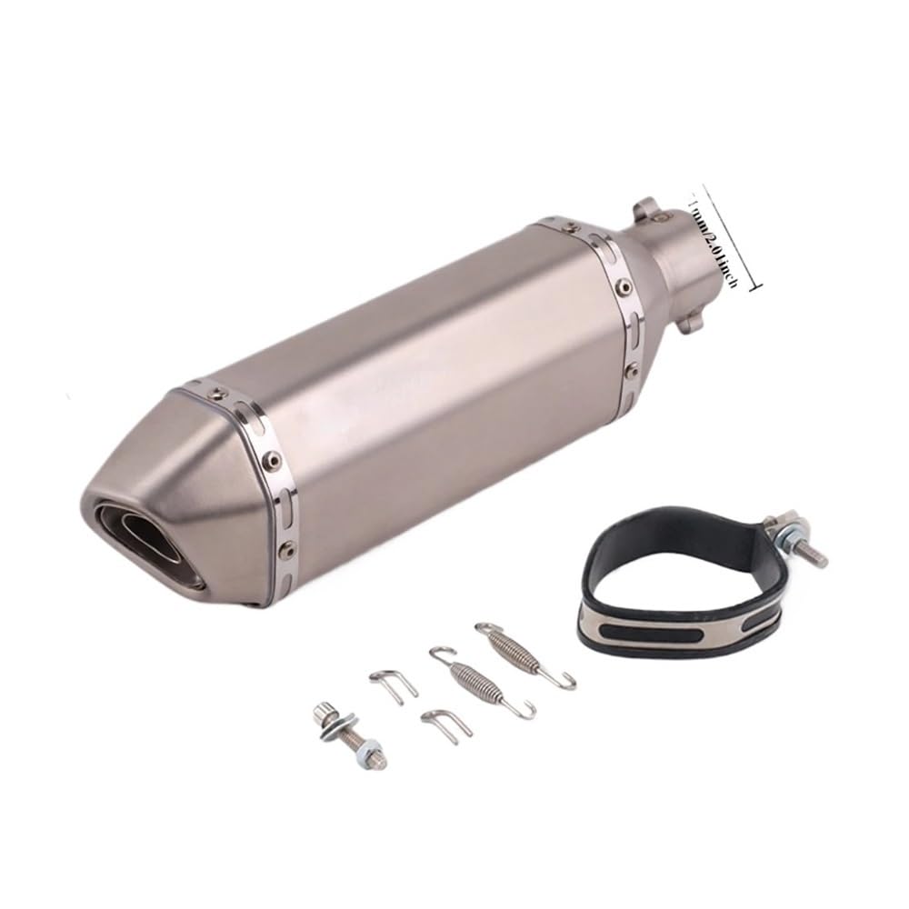 BIKKJBK Motorrad Schalldämpfer 51mm Universal Zubehör Motorrad Auspuffrohr Modifizierte Schalldämpfer Rohr Für XJ6 MT07 09 03 BIKKJBK Motorrad Schalldämpfer 51mm Universal Zubehör Motorrad Auspuffrohr Modifizierte Schalldämpfer Rohr Für XJ6 MT07 09 03 von BIKKJBK