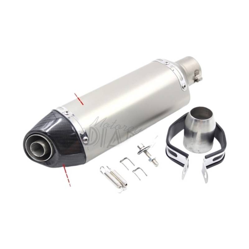 BIKKJBK Motorrad Schalldämpfer 51mm Universel Motorrad Auspuff Schalldämpfer Modifiziertes Rohr Für X-ADV750 XMAX300 RC390 R15 Fahrrad von BIKKJBK