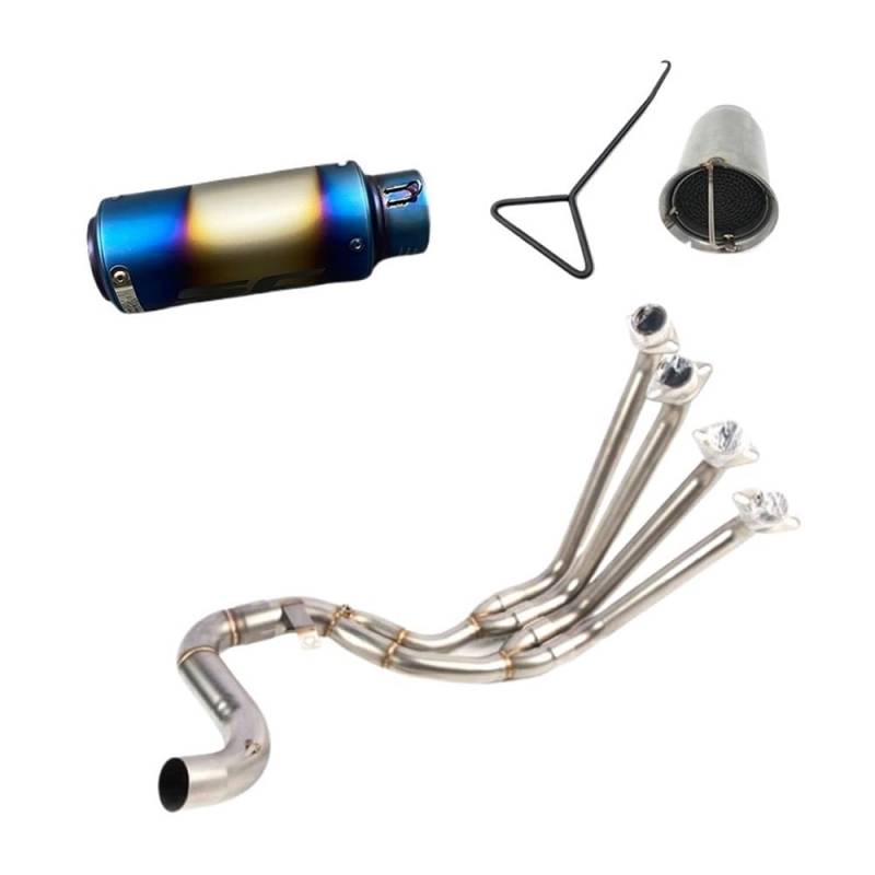 BIKKJBK Motorrad Schalldämpfer Für CBR650R CB650R CB650F CBR650F 14-21 Motorrad-Vollauspuffer Slip On Frontrohr Modifiziertes Frontrohr von BIKKJBK