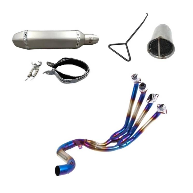 BIKKJBK Motorrad Schalldämpfer Für CBR650R CB650R CB650F CBR650F 14-21 Motorrad-Vollauspuffer Slip On Frontrohr Modifiziertes Frontrohr von BIKKJBK