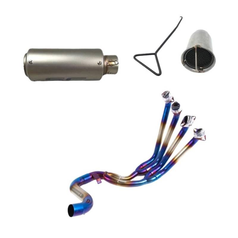 BIKKJBK Motorrad Schalldämpfer Für CBR650R CB650R CB650F CBR650F 14-21 Motorrad-Vollauspuffer Slip On Frontrohr Modifiziertes Frontrohr von BIKKJBK