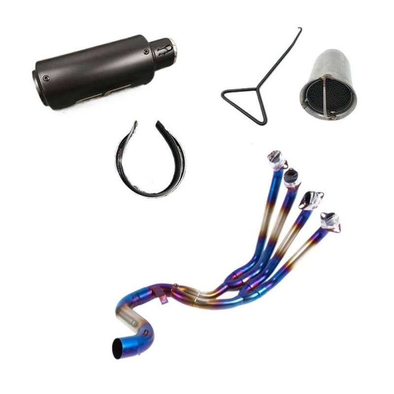 BIKKJBK Motorrad Schalldämpfer Für CBR650R CB650R CB650F CBR650F 14-21 Motorrad-Vollauspuffer Slip On Frontrohr Modifiziertes Frontrohr von BIKKJBK