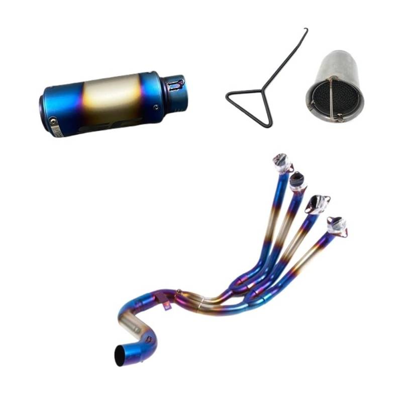 BIKKJBK Motorrad Schalldämpfer Für CBR650R CB650R CB650F CBR650F 14-21 Motorrad-Vollauspuffer Slip On Frontrohr Modifiziertes Frontrohr von BIKKJBK