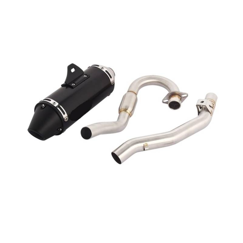 BIKKJBK Motorrad Schalldämpfer Für CRF150F CRF230F CRF150 CRF230 F 2003 2004-2019 Motorradauspuff Volle Front Link Rohr Slip Auf Schalldämpfer von BIKKJBK