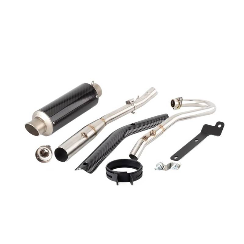 BIKKJBK Motorrad Schalldämpfer Für Cross Cub110 CC110 2018-2023 Auspuff Motorradauspuff Vollmodifizierter Cub110 Frontrohrschalldämpfer von BIKKJBK